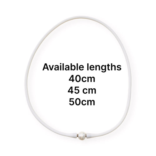 SILICONE NECKBAND WHITE with & without pearl