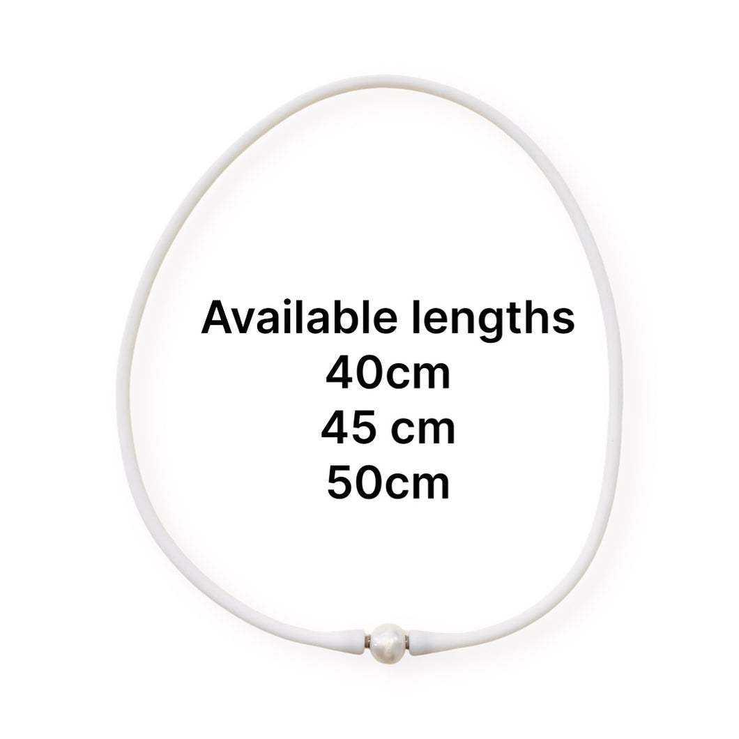 SILICONE NECKBAND WHITE with & without pearl