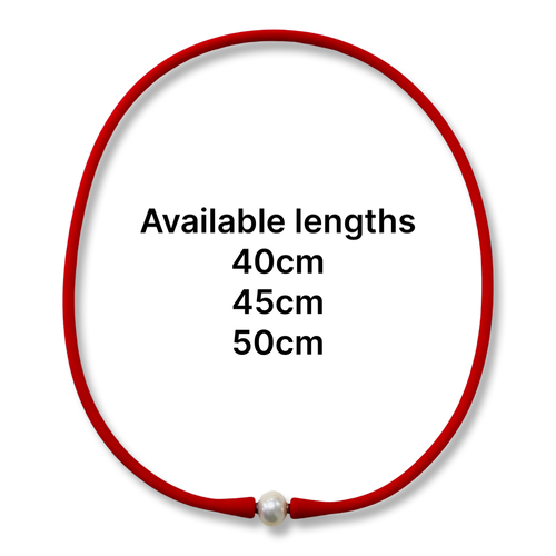 SILICONE NECKBAND RED with & without pearl