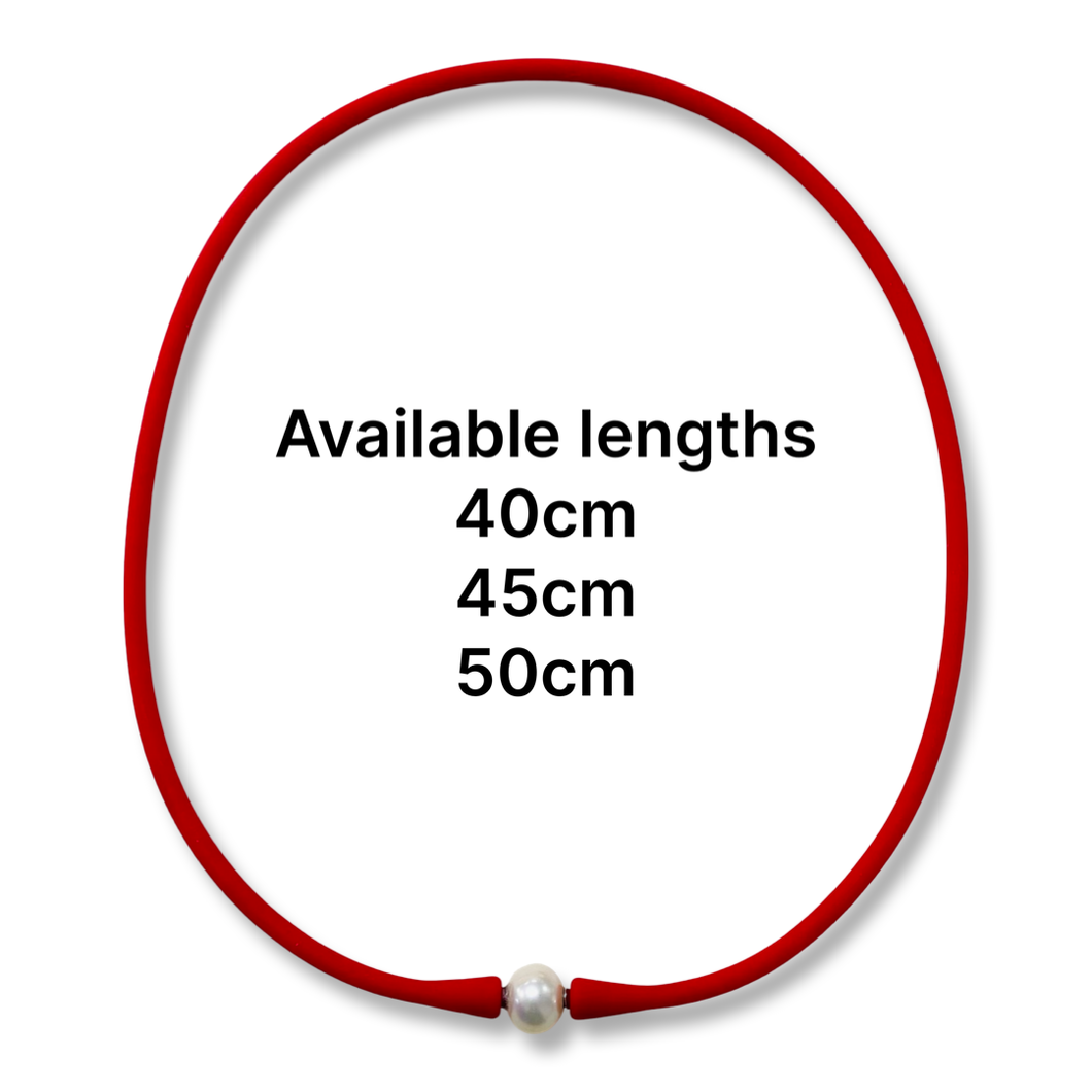 SILICONE NECKBAND RED with & without pearl
