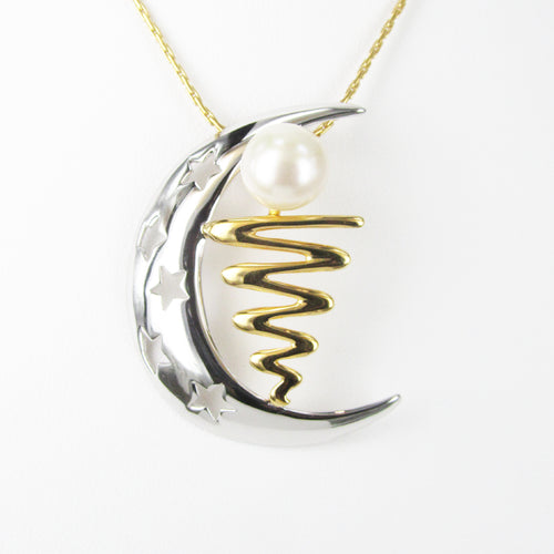 STAIRCASE TO THE MOON CRESCENT PENDANT