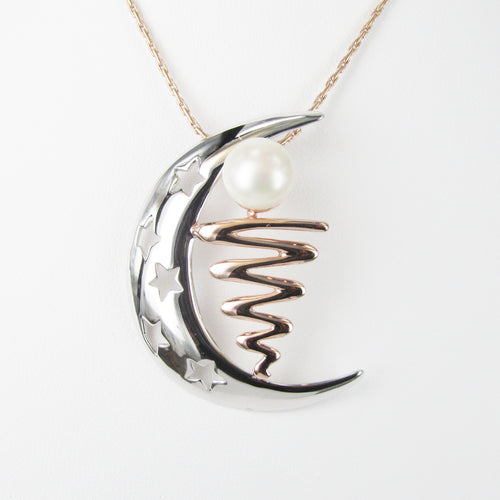 STAIRCASE TO THE MOON CRESCENT PENDANT