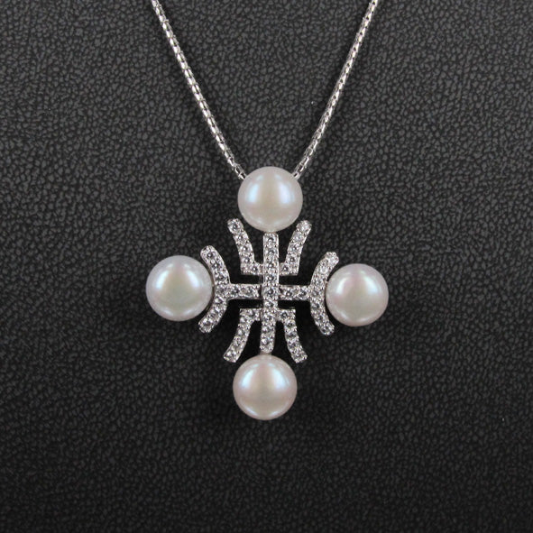 PEARL AND CZ PENDANT