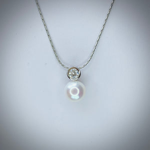 PEARL AND CZ PENDANT